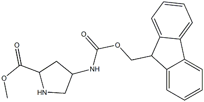 methyl4-(Fmoc-amino)pyrrolidine-2-carboxylate Struktur