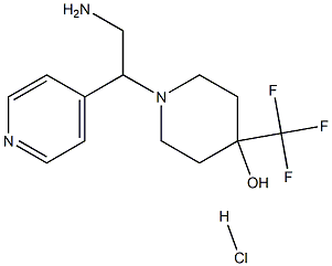 1-(2-Amino-1-(Pyridin-4-Yl)Ethyl)-4-(Trifluoromethyl)Piperidin-4-Ol Hydrochloride Struktur