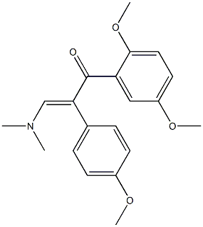 1-(2,5-dimethoxyphenyl)-3-(dimethylamino)-2-(4-methoxyphenyl)prop-2-en-1-one Struktur