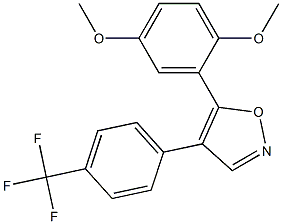 5-(2,5-dimethoxyphenyl)-4-(4-(trifluoromethyl)phenyl)isoxazole Struktur