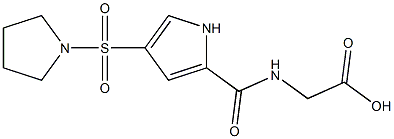 ({[4-(pyrrolidin-1-ylsulfonyl)-1H-pyrrol-2-yl]carbonyl}amino)acetic acid Struktur