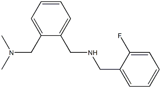 ({2-[(dimethylamino)methyl]phenyl}methyl)[(2-fluorophenyl)methyl]amine Struktur