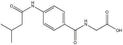 ({4-[(3-methylbutanoyl)amino]benzoyl}amino)acetic acid Struktur