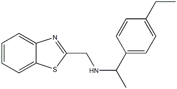 (1,3-benzothiazol-2-ylmethyl)[1-(4-ethylphenyl)ethyl]amine Struktur