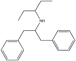 (1,3-diphenylpropan-2-yl)(pentan-3-yl)amine Struktur