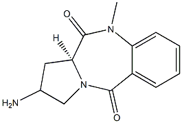 (11aS)-2-amino-10-methyl-2,3-dihydro-1H-pyrrolo[2,1-c][1,4]benzodiazepine-5,11(10H,11aH)-dione Struktur