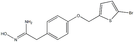 (1Z)-2-{4-[(5-bromothien-2-yl)methoxy]phenyl}-N'-hydroxyethanimidamide Struktur