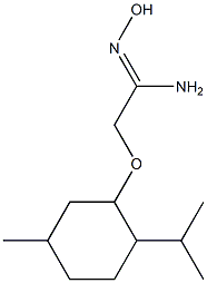 (1Z)-N'-hydroxy-2-[(2-isopropyl-5-methylcyclohexyl)oxy]ethanimidamide Struktur