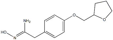 (1Z)-N'-hydroxy-2-[4-(tetrahydrofuran-2-ylmethoxy)phenyl]ethanimidamide Struktur