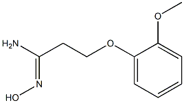 (1Z)-N'-hydroxy-3-(2-methoxyphenoxy)propanimidamide Struktur