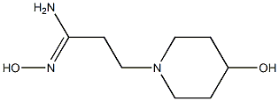 (1Z)-N'-hydroxy-3-(4-hydroxypiperidin-1-yl)propanimidamide Struktur