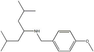 (2,6-dimethylheptan-4-yl)[(4-methoxyphenyl)methyl]amine Struktur