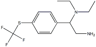 (2-amino-1-{4-[(trifluoromethyl)sulfanyl]phenyl}ethyl)diethylamine Struktur