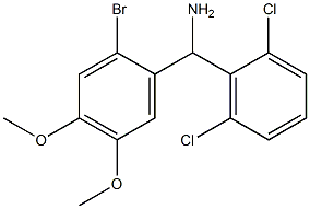 (2-bromo-4,5-dimethoxyphenyl)(2,6-dichlorophenyl)methanamine Struktur