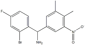 (2-bromo-4-fluorophenyl)(3,4-dimethyl-5-nitrophenyl)methanamine Struktur