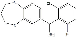 (2-chloro-6-fluorophenyl)(3,4-dihydro-2H-1,5-benzodioxepin-7-yl)methanamine Struktur