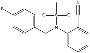 (2-cyanophenyl)-N-[(4-fluorophenyl)methyl]methanesulfonamide Struktur