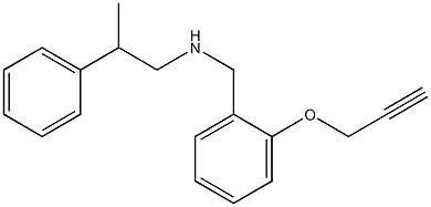 (2-phenylpropyl)({[2-(prop-2-yn-1-yloxy)phenyl]methyl})amine Struktur