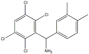 (3,4-dimethylphenyl)(2,3,5,6-tetrachlorophenyl)methanamine Struktur