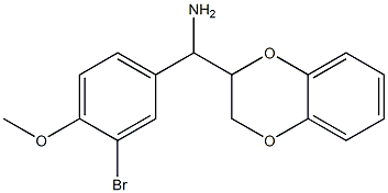 (3-bromo-4-methoxyphenyl)(2,3-dihydro-1,4-benzodioxin-2-yl)methanamine Struktur