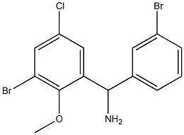 (3-bromo-5-chloro-2-methoxyphenyl)(3-bromophenyl)methanamine Struktur