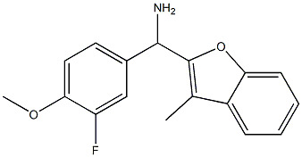 (3-fluoro-4-methoxyphenyl)(3-methyl-1-benzofuran-2-yl)methanamine Struktur