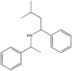 (3-methyl-1-phenylbutyl)(1-phenylethyl)amine Struktur