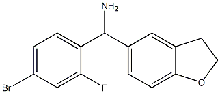 (4-bromo-2-fluorophenyl)(2,3-dihydro-1-benzofuran-5-yl)methanamine Struktur