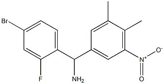 (4-bromo-2-fluorophenyl)(3,4-dimethyl-5-nitrophenyl)methanamine Struktur