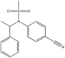 (4-cyanophenyl)-N-(1-phenylethyl)methanesulfonamide Struktur