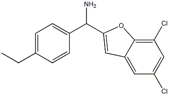 (5,7-dichloro-1-benzofuran-2-yl)(4-ethylphenyl)methanamine Struktur