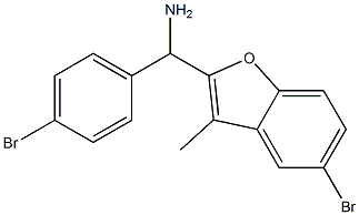 (5-bromo-3-methyl-1-benzofuran-2-yl)(4-bromophenyl)methanamine Struktur