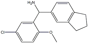 (5-chloro-2-methoxyphenyl)(2,3-dihydro-1H-inden-5-yl)methanamine Struktur