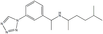 (5-methylhexan-2-yl)({1-[3-(1H-1,2,3,4-tetrazol-1-yl)phenyl]ethyl})amine Struktur