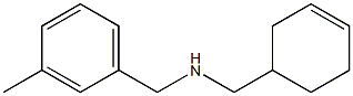 (cyclohex-3-en-1-ylmethyl)[(3-methylphenyl)methyl]amine Struktur