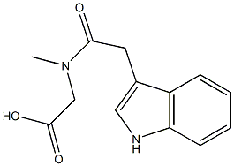 [(1H-indol-3-ylacetyl)(methyl)amino]acetic acid Struktur