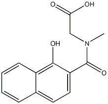 [(1-hydroxy-2-naphthoyl)(methyl)amino]acetic acid Struktur