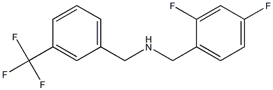 [(2,4-difluorophenyl)methyl]({[3-(trifluoromethyl)phenyl]methyl})amine Struktur