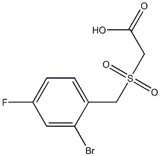 [(2-bromo-4-fluorobenzyl)sulfonyl]acetic acid Struktur