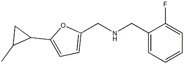 [(2-fluorophenyl)methyl]({[5-(2-methylcyclopropyl)furan-2-yl]methyl})amine Struktur