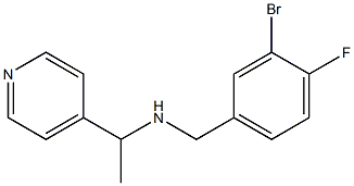 [(3-bromo-4-fluorophenyl)methyl][1-(pyridin-4-yl)ethyl]amine Struktur