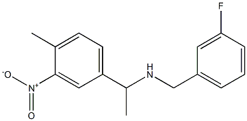 [(3-fluorophenyl)methyl][1-(4-methyl-3-nitrophenyl)ethyl]amine Struktur