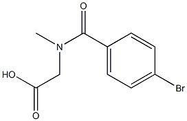 [(4-bromobenzoyl)(methyl)amino]acetic acid Struktur