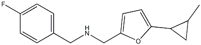 [(4-fluorophenyl)methyl]({[5-(2-methylcyclopropyl)furan-2-yl]methyl})amine Struktur