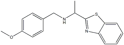 [1-(1,3-benzothiazol-2-yl)ethyl][(4-methoxyphenyl)methyl]amine Struktur