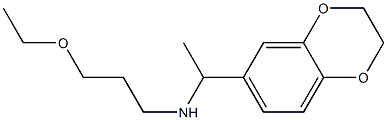 [1-(2,3-dihydro-1,4-benzodioxin-6-yl)ethyl](3-ethoxypropyl)amine Struktur