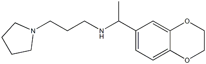 [1-(2,3-dihydro-1,4-benzodioxin-6-yl)ethyl][3-(pyrrolidin-1-yl)propyl]amine Struktur