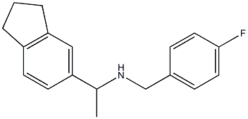 [1-(2,3-dihydro-1H-inden-5-yl)ethyl][(4-fluorophenyl)methyl]amine Struktur