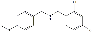 [1-(2,4-dichlorophenyl)ethyl]({[4-(methylsulfanyl)phenyl]methyl})amine Struktur