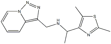 [1-(2,5-dimethyl-1,3-thiazol-4-yl)ethyl]({[1,2,4]triazolo[3,4-a]pyridin-3-ylmethyl})amine Struktur